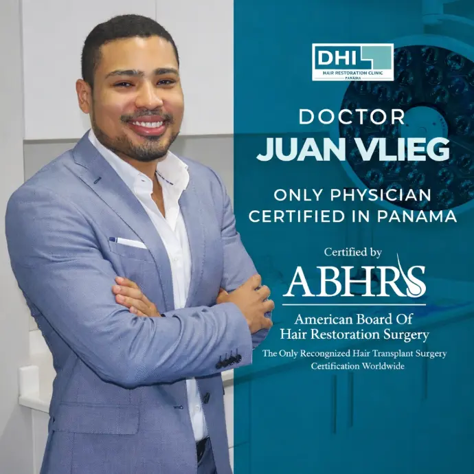Dr. Juan Vlieg, ABHRS and ISHRS certified hair transplant surgeon in Panama
